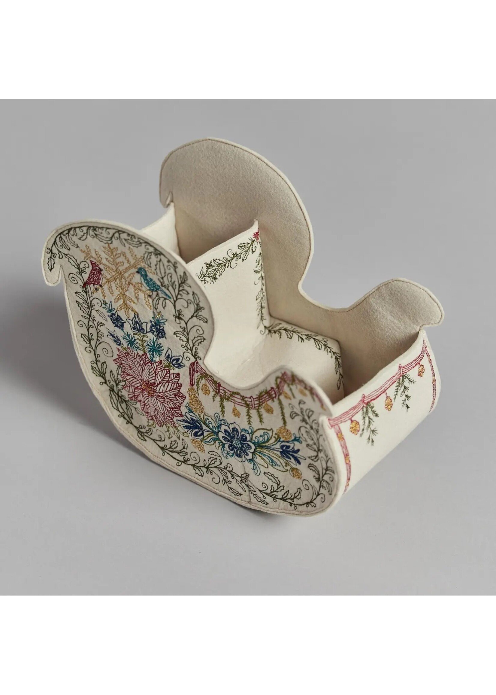 Coral and Tusk Embroidered Christmas Sleigh