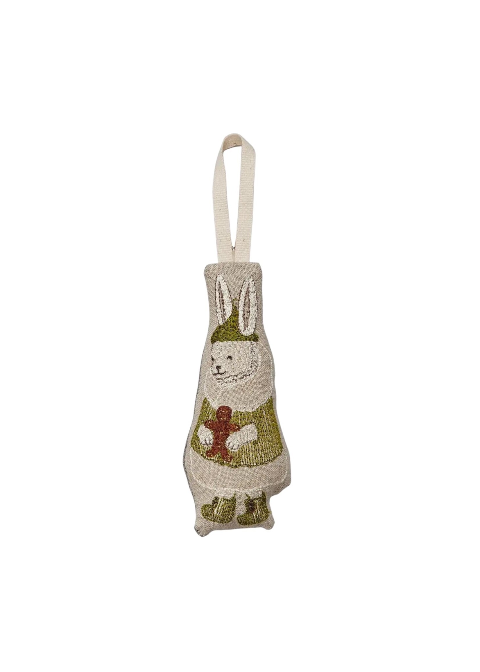 Coral and Tusk Ornament - North Pole Bunny