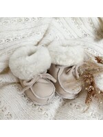 Sheepskin Baby Booties - Light Beige 11 cm