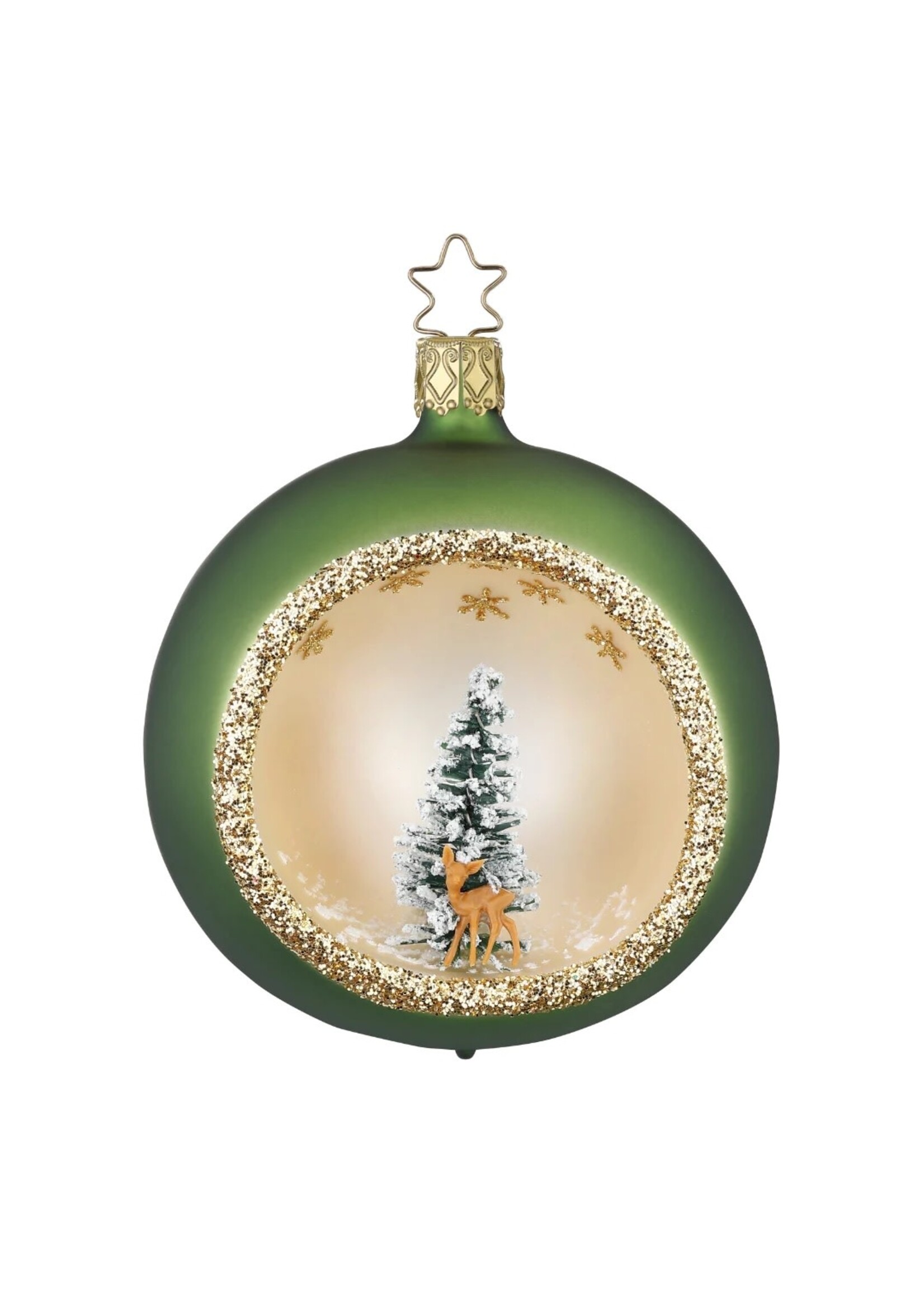 Ornament - Reflection In the Woods - Fir Green Matt 3.2"