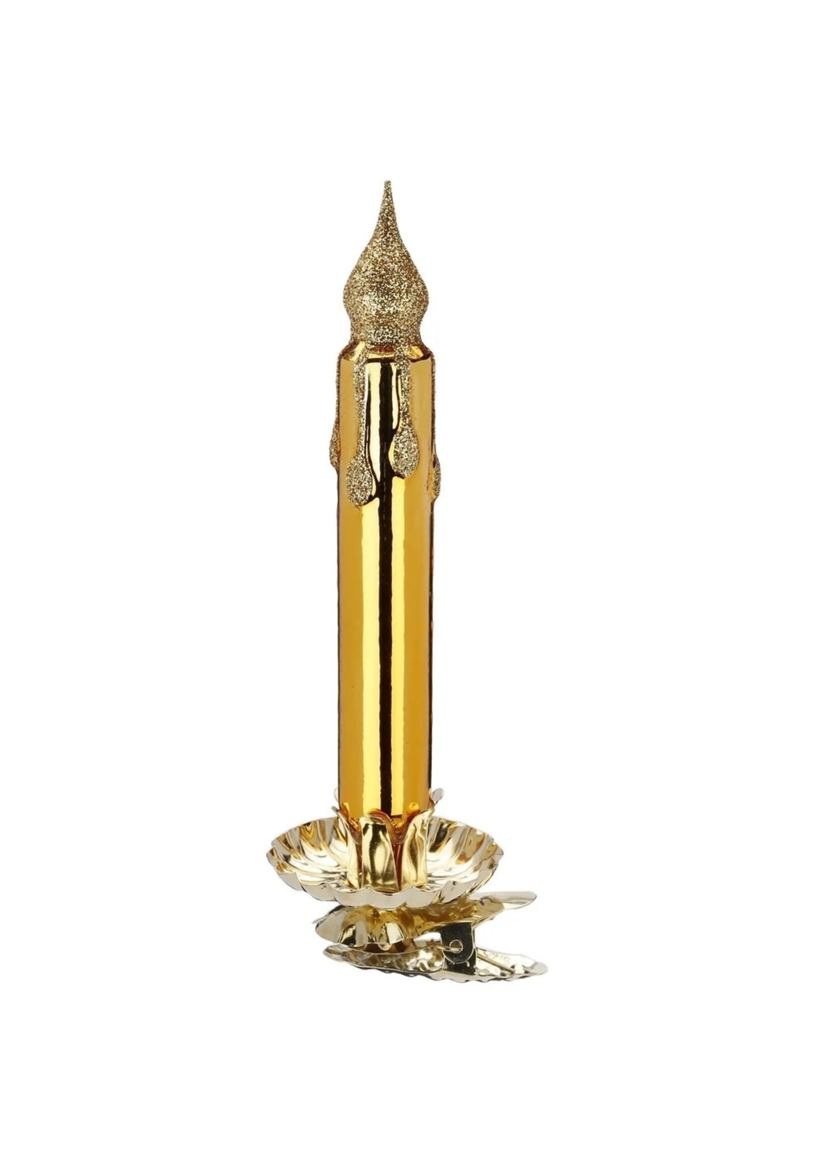 Ornament - Tree Candle Gold 5.2"
