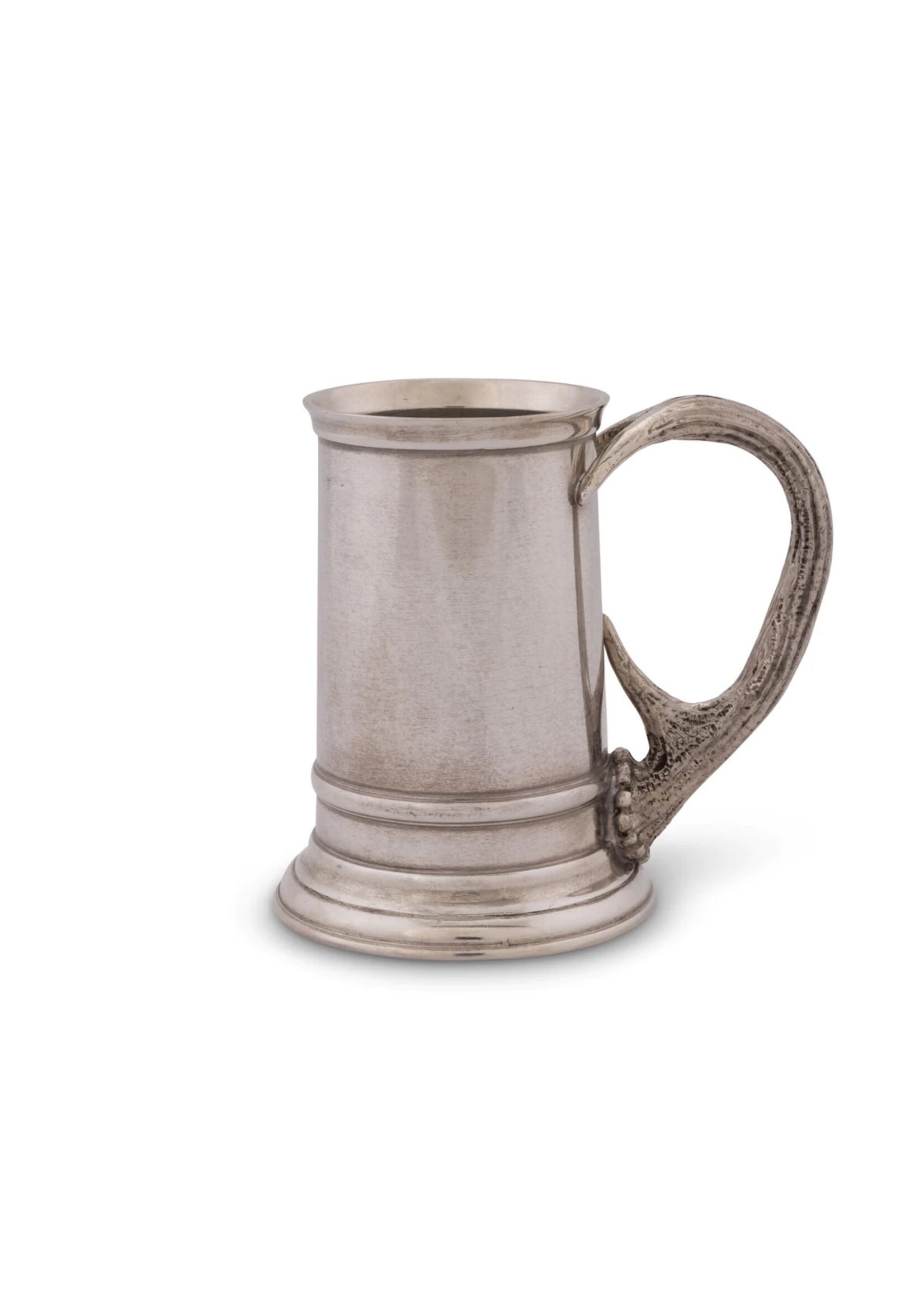 Pewter English Mug with Antler Handle