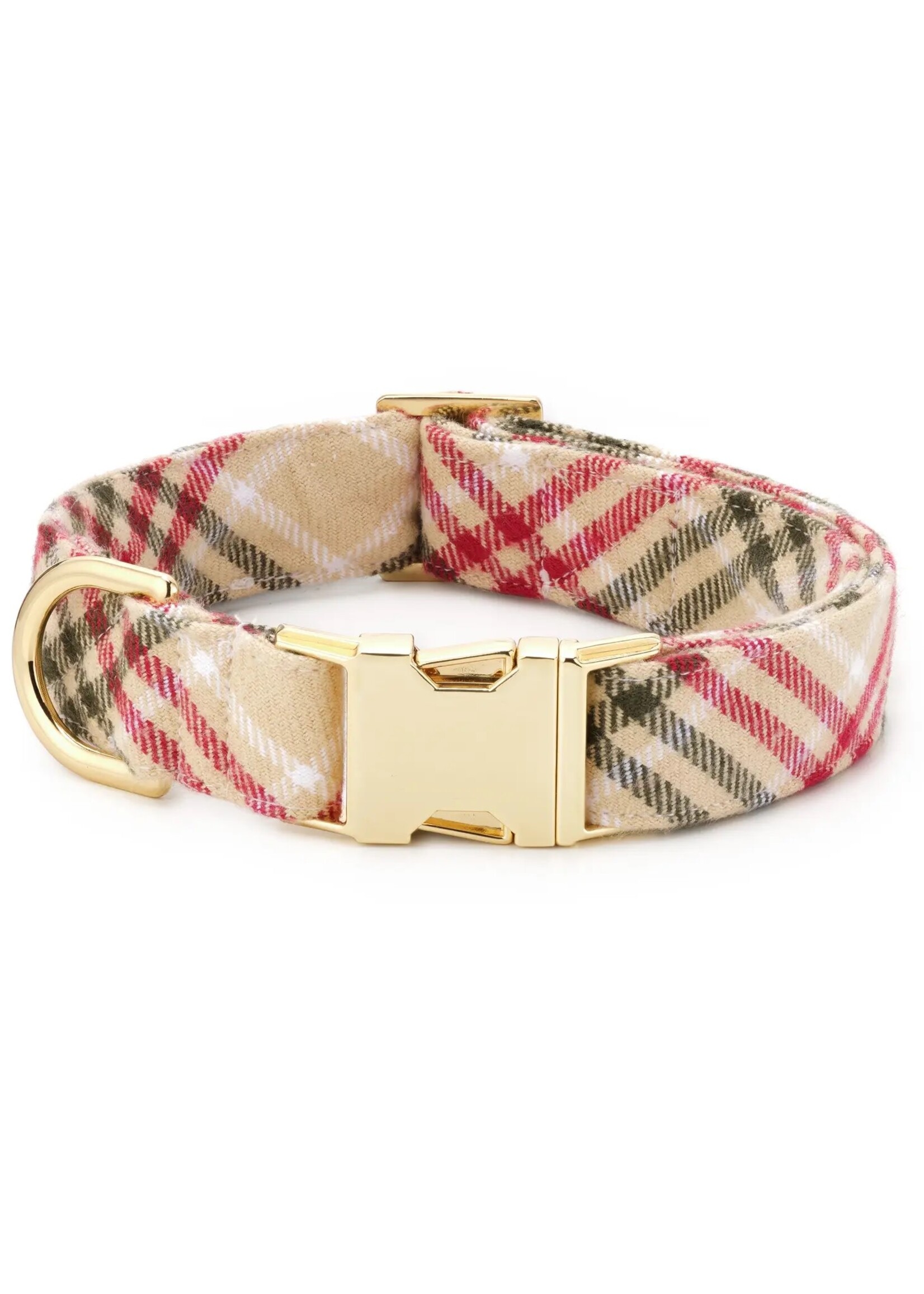 Elmo's Closet Preppy Pink Plaid Dog Collar