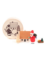 Santa with Sled/Tree/House in Wooden Box (3)
