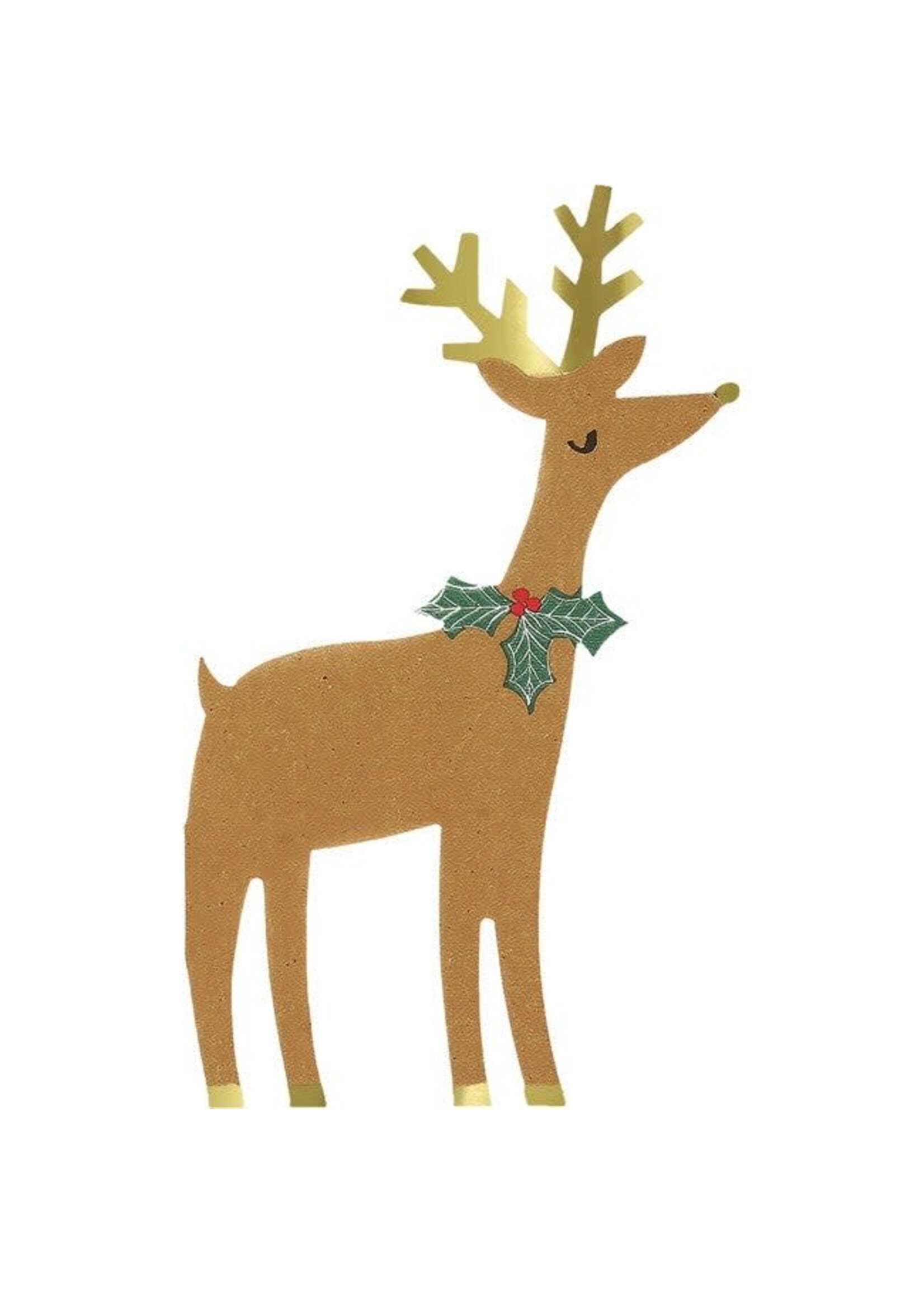 Meri Meri Paper Napkins - Reindeer with Holly