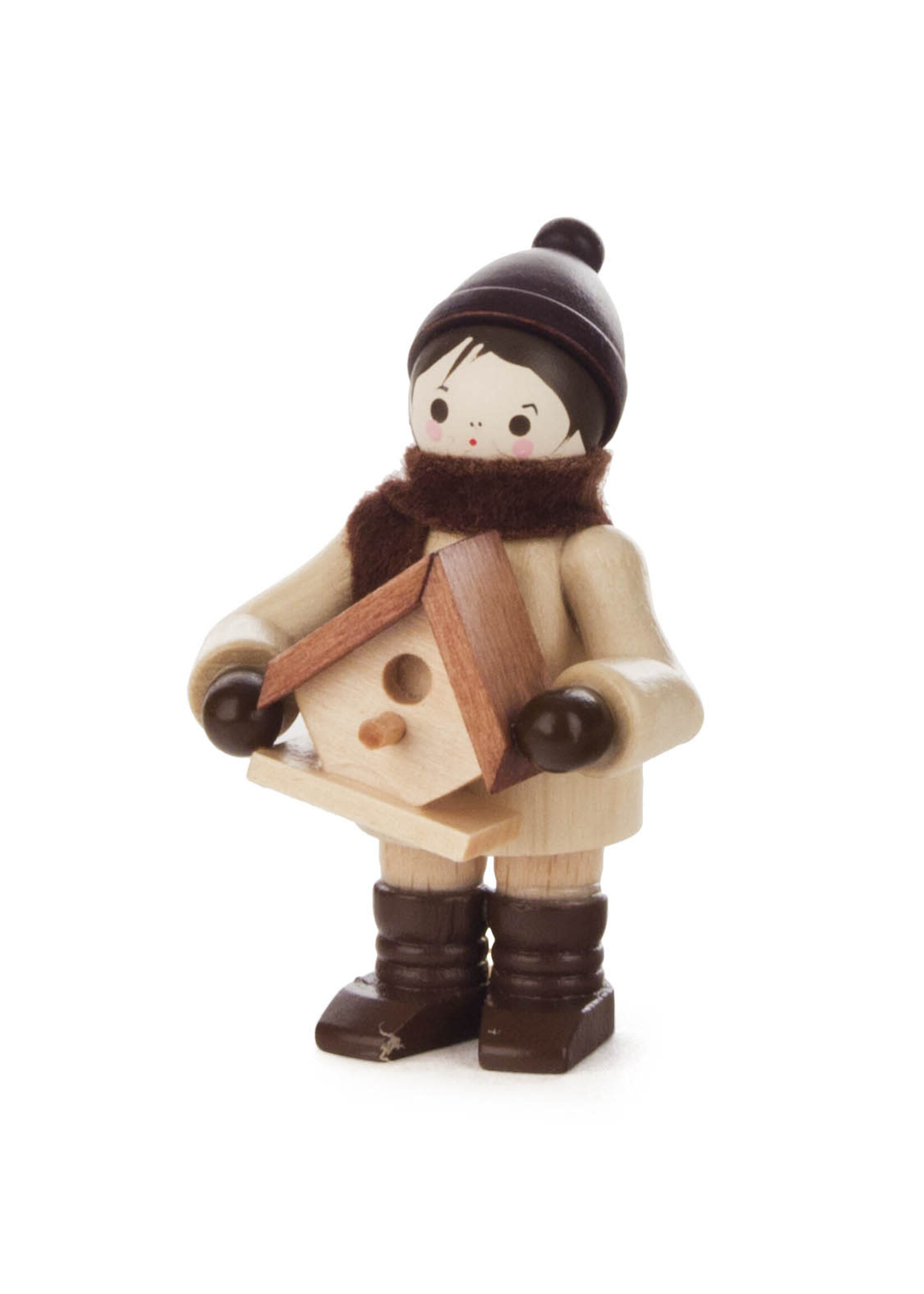 Winter Child with Birdhouse