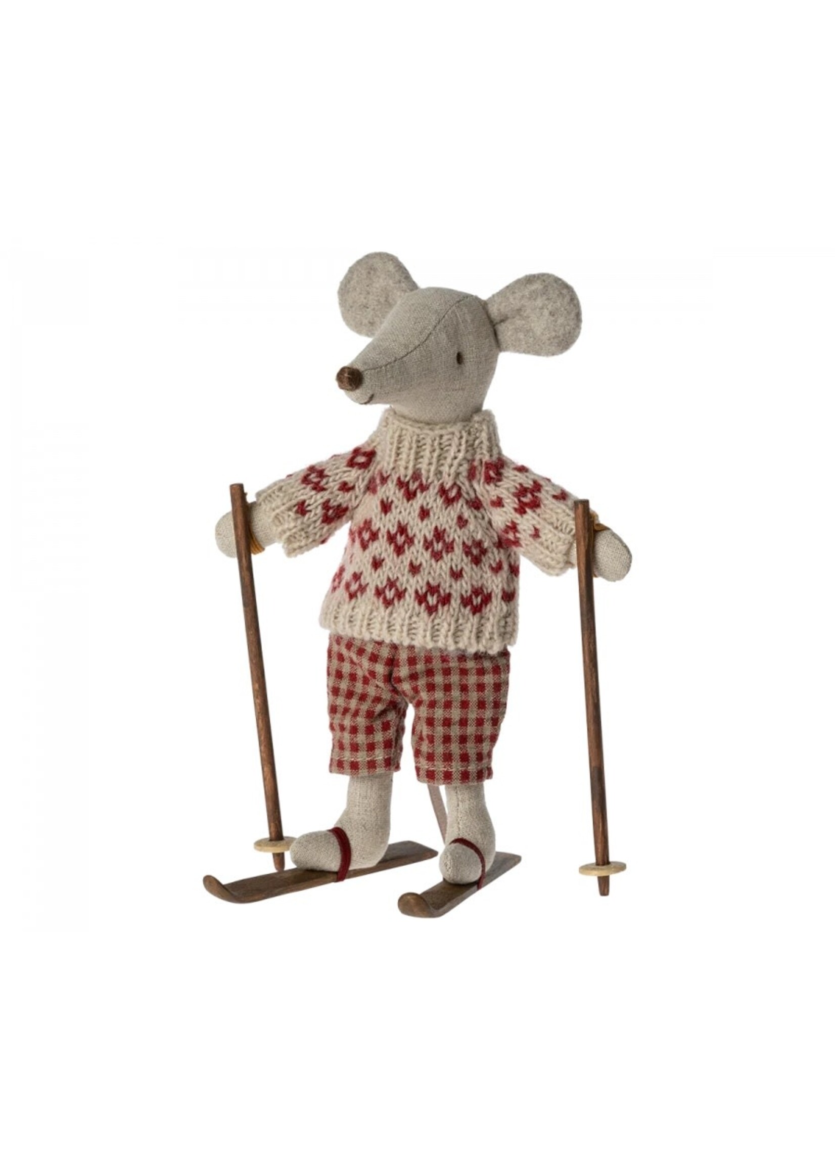 Maileg Mum Mouse - Winter with Ski Set