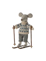 Maileg Dad Mouse - Winter with Ski Set