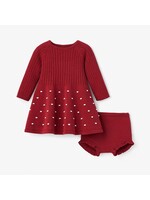 Knit Dress with Bloomer - Red