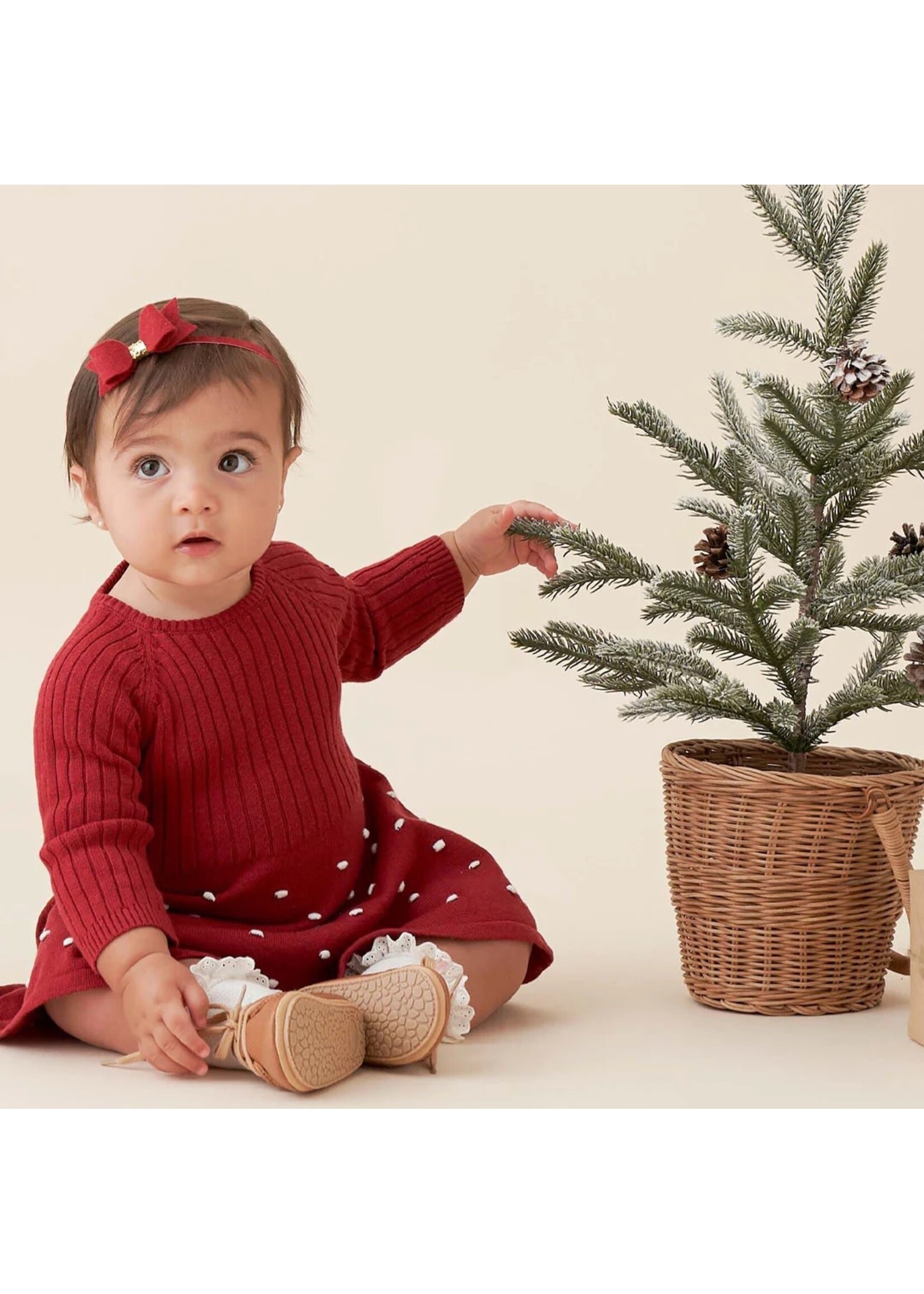 Knit Dress with Bloomer - Red