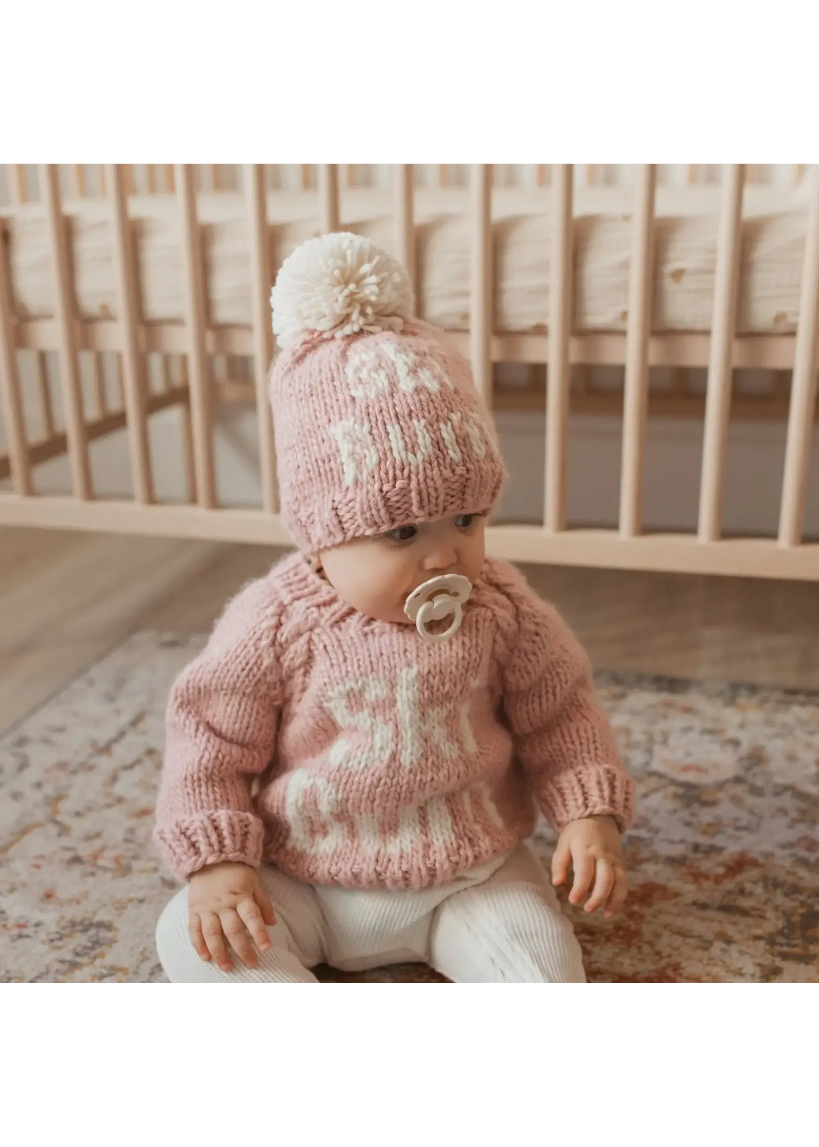 Baby Crew Neck Sweater - Ski Bum Rosy