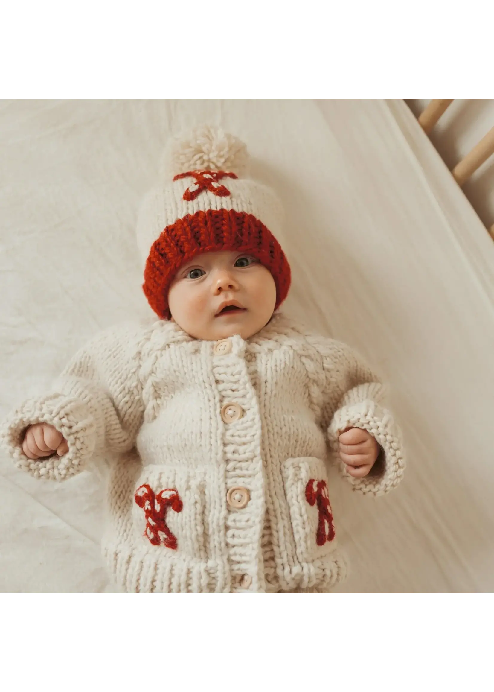 Baby Cardigan Sweater - Candy Cane