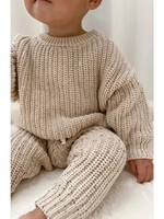 Baby Chunky Knit Sweater - Oat Fleck