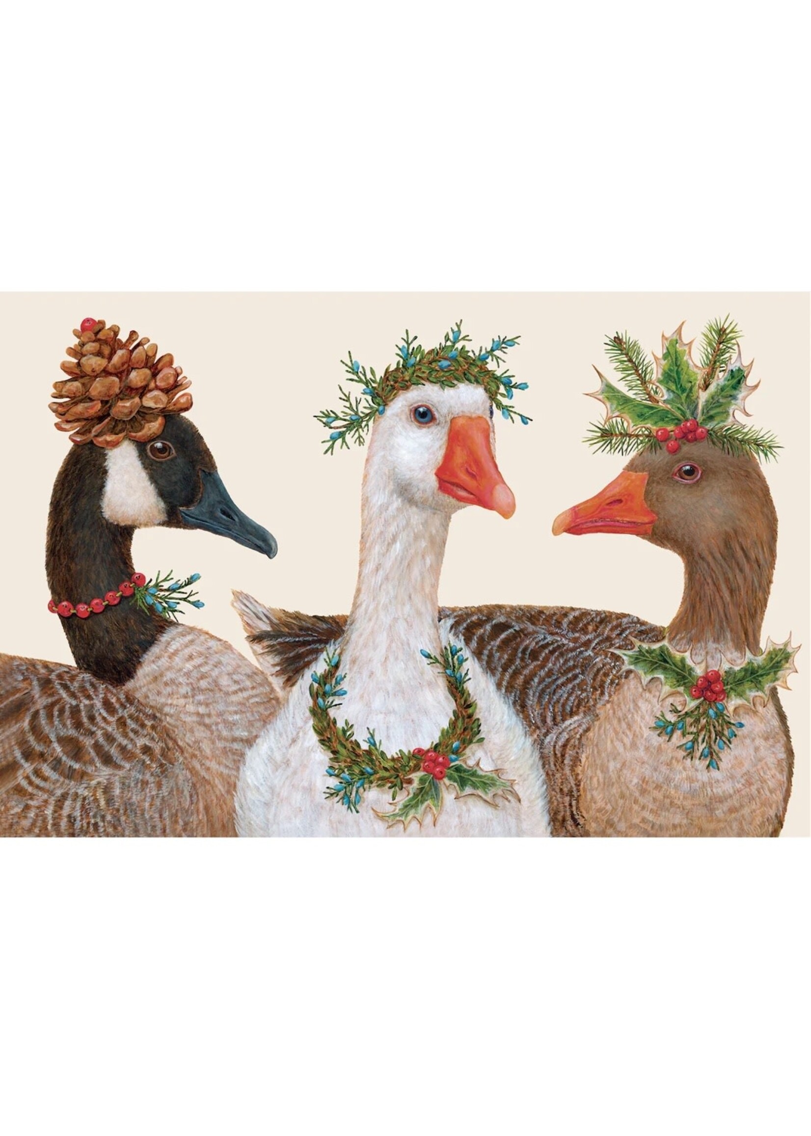 Hester & Cook Paper Placemats - Festive Geese (24 sheets)