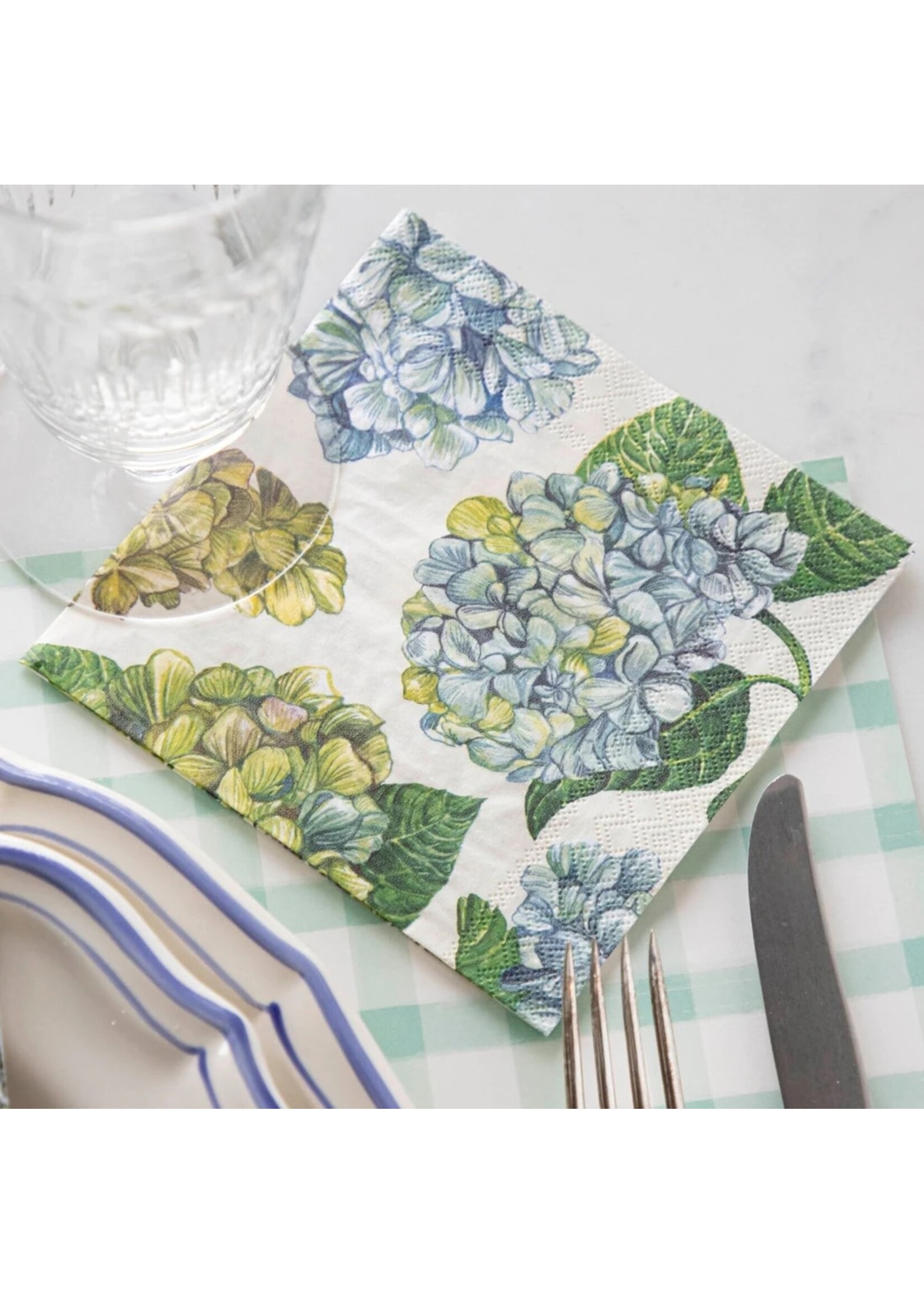 Hester & Cook Paper Cocktail Napkins - Hydrangea
