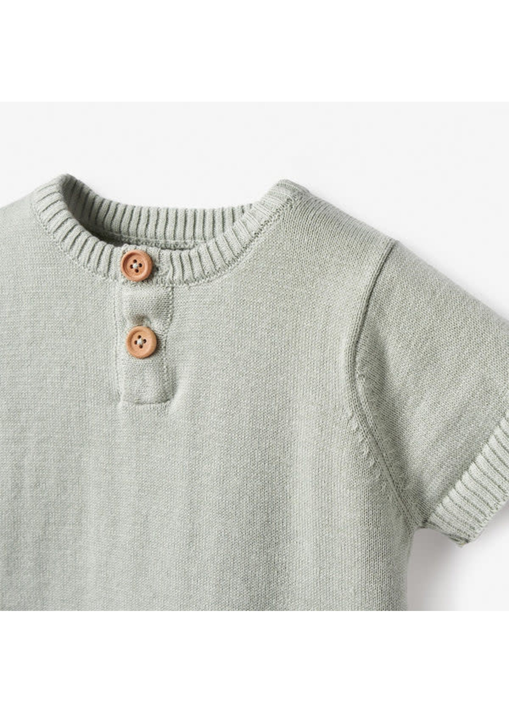 On the Farm Knit Henley & Organic Muslin Short Set