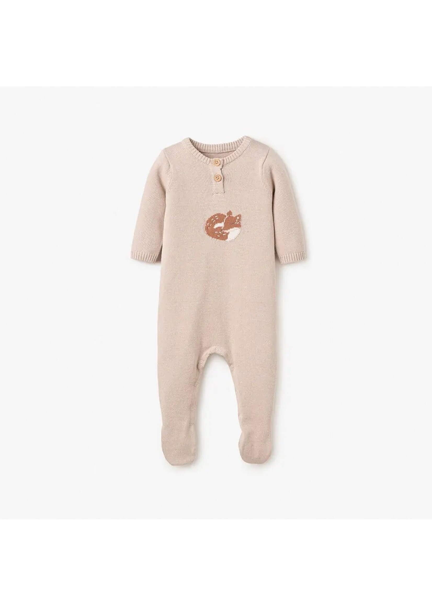 Knit Jumpsuit Footed Fox