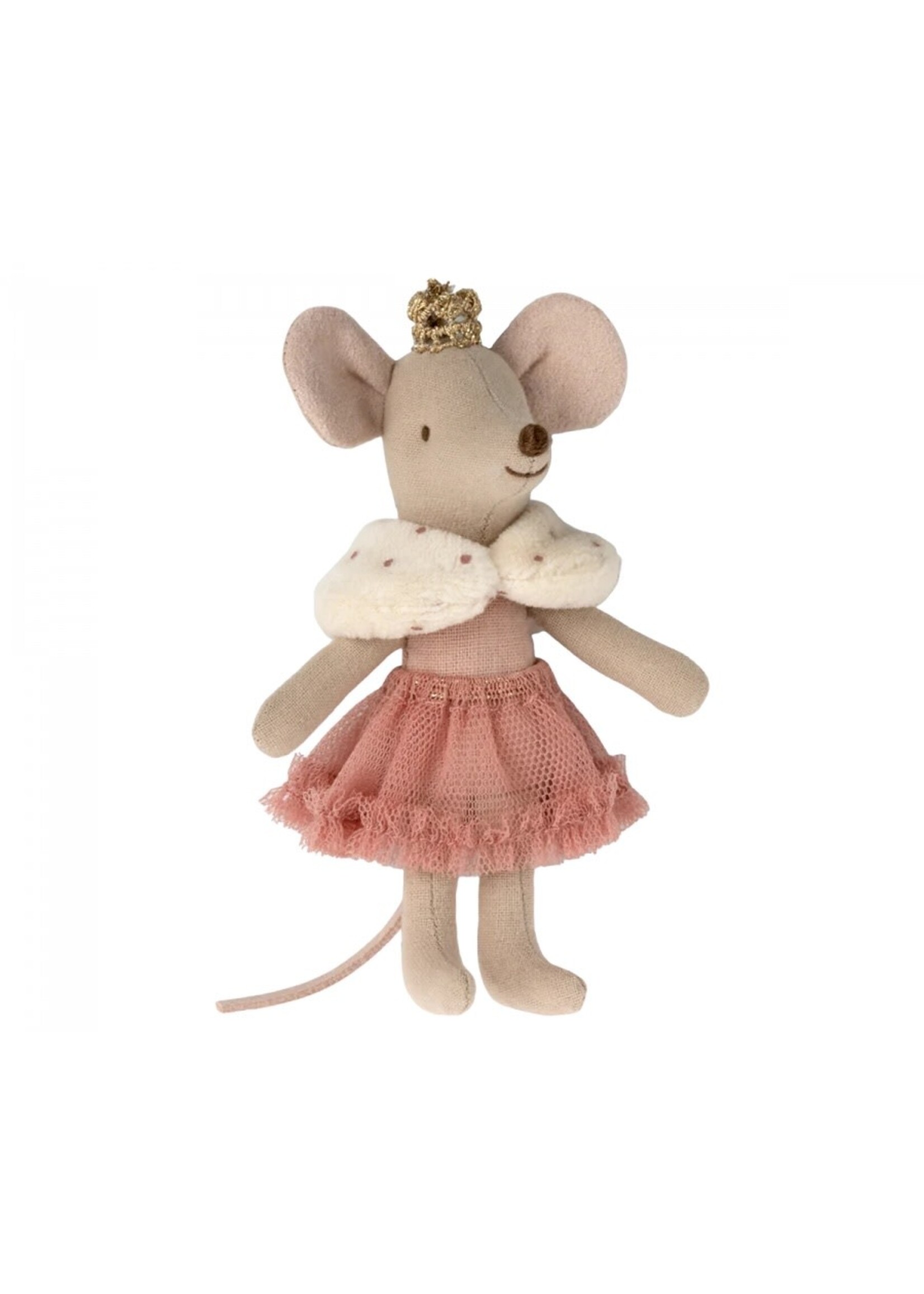 Maileg Little Sister Mouse - Princess Mouse in Matchbox Rose