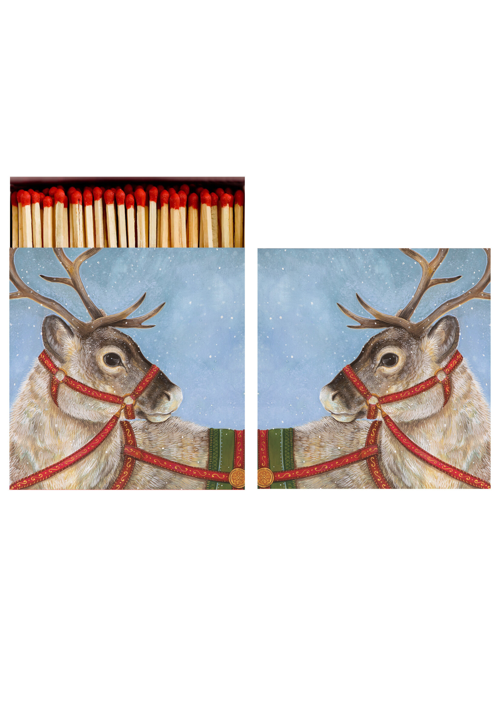 Hester & Cook Box of Matches - Dashing Reindeer