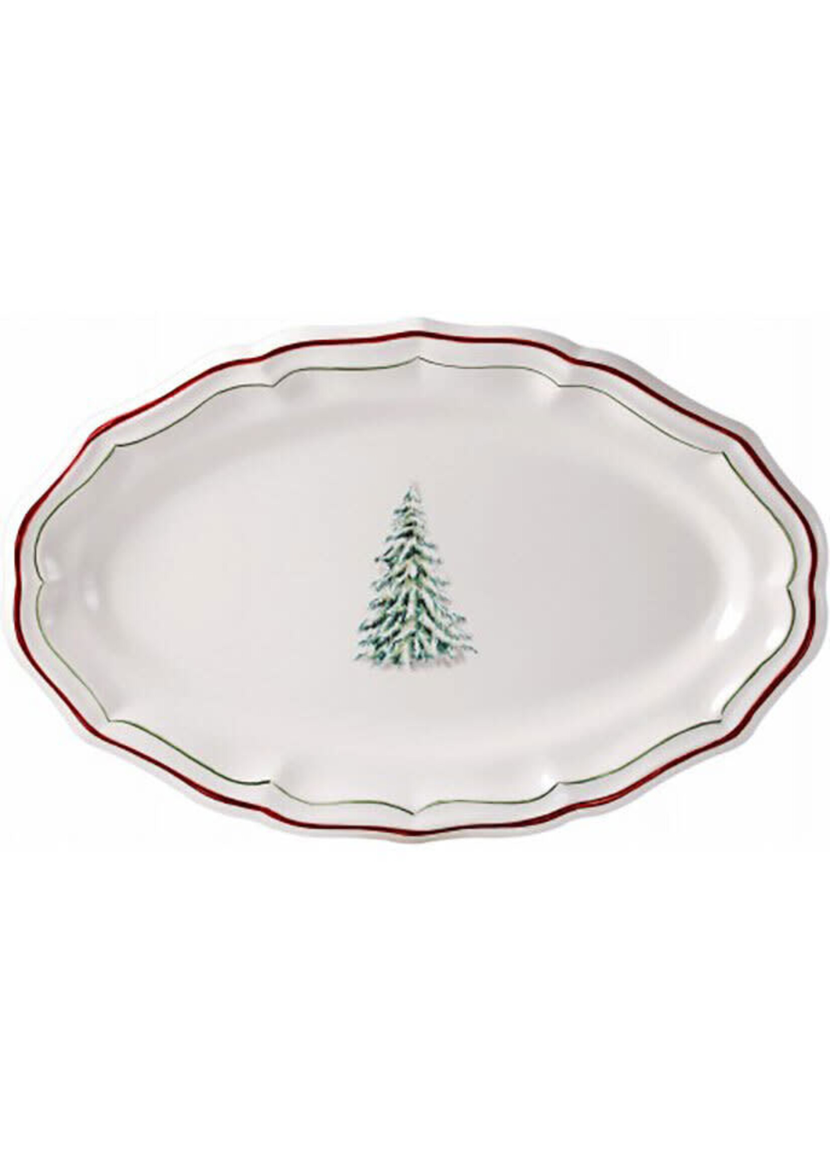 Gien Filet Noel - Oval Platter