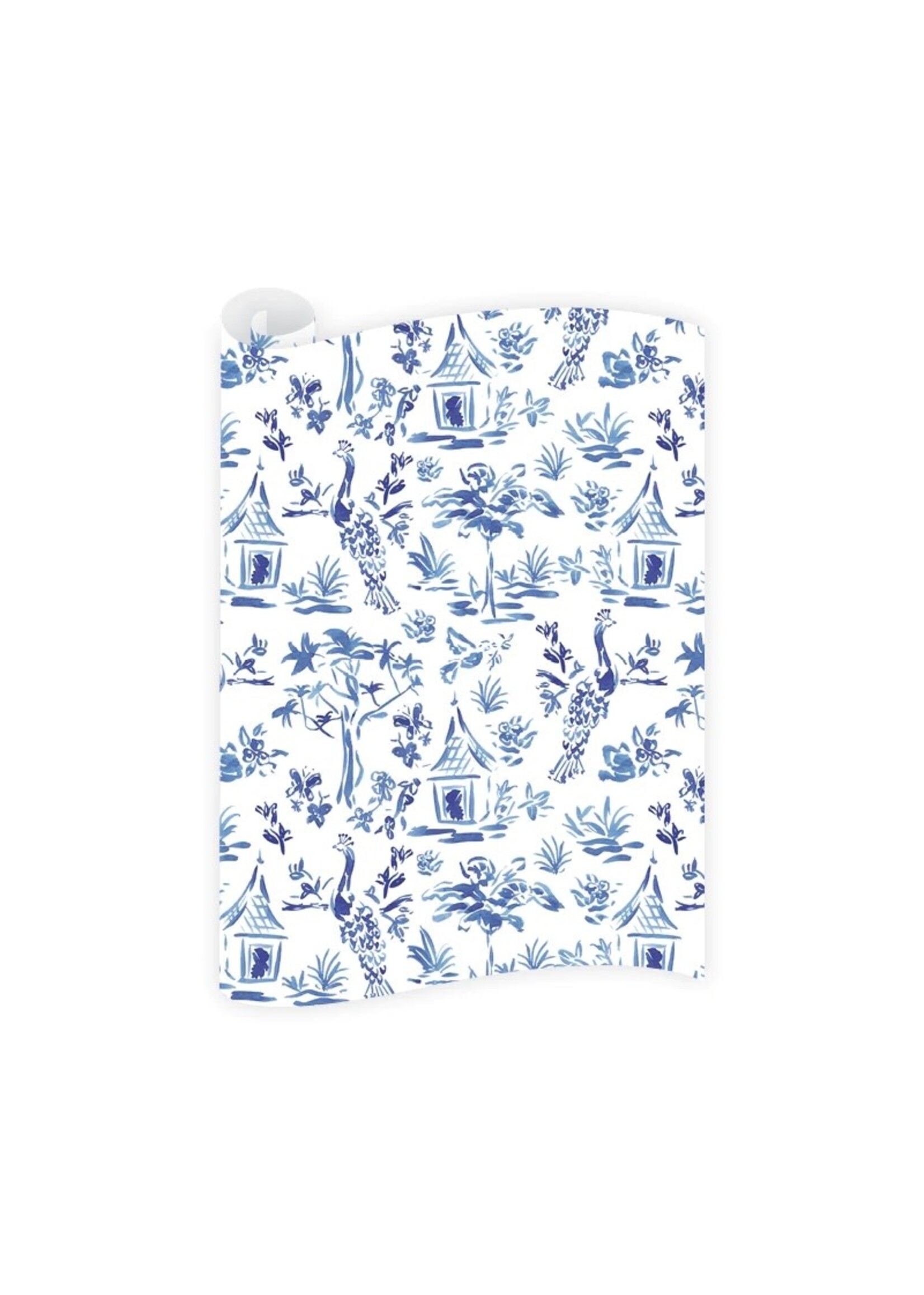 Dogwood Hill Gift Wrap Sheets - Blue Toile (3 sheets)