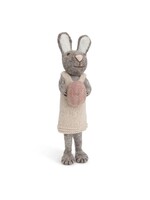 Bunny Grey with Dress & Lavender Egg - Big