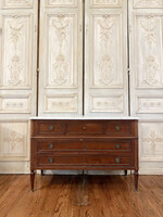 Antique & Vintage Antique French 19th c Louis XVI Style Marble Top Commode/Desk