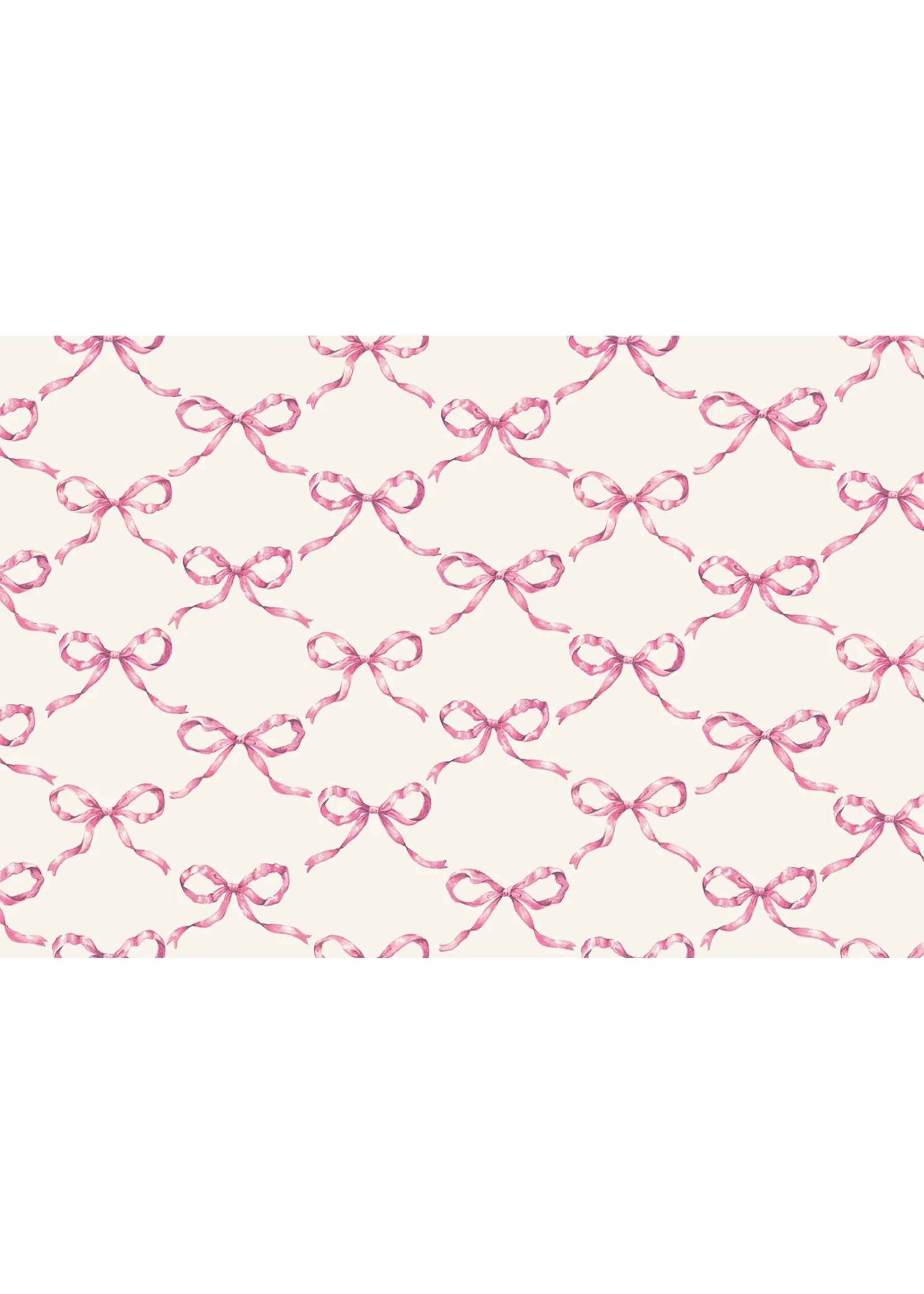 Hester & Cook Paper Placemats - Pink Bow Lattice (24 sheets)