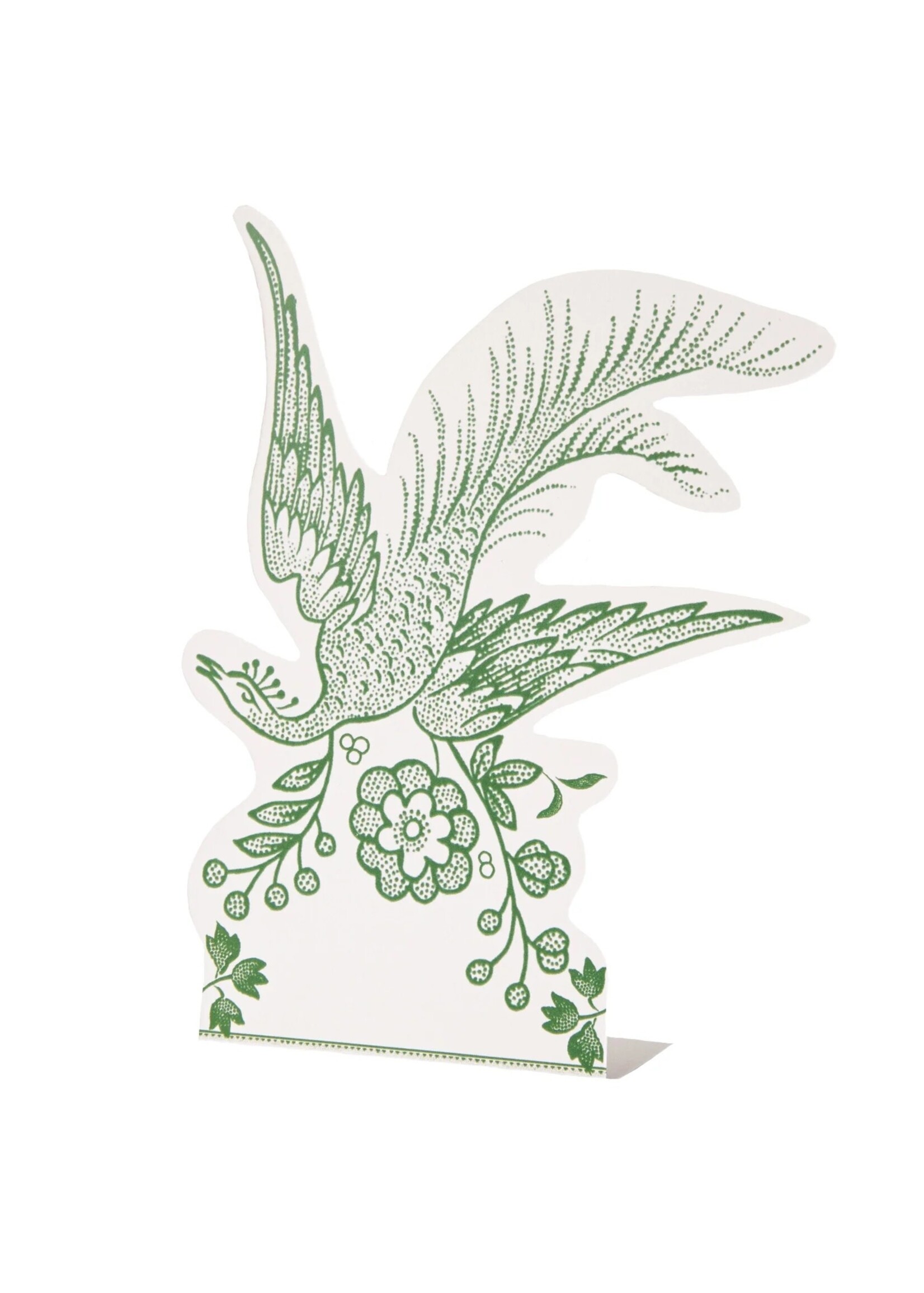 Hester & Cook Place Cards - Asiatic Pheasants Green (pack of 12)