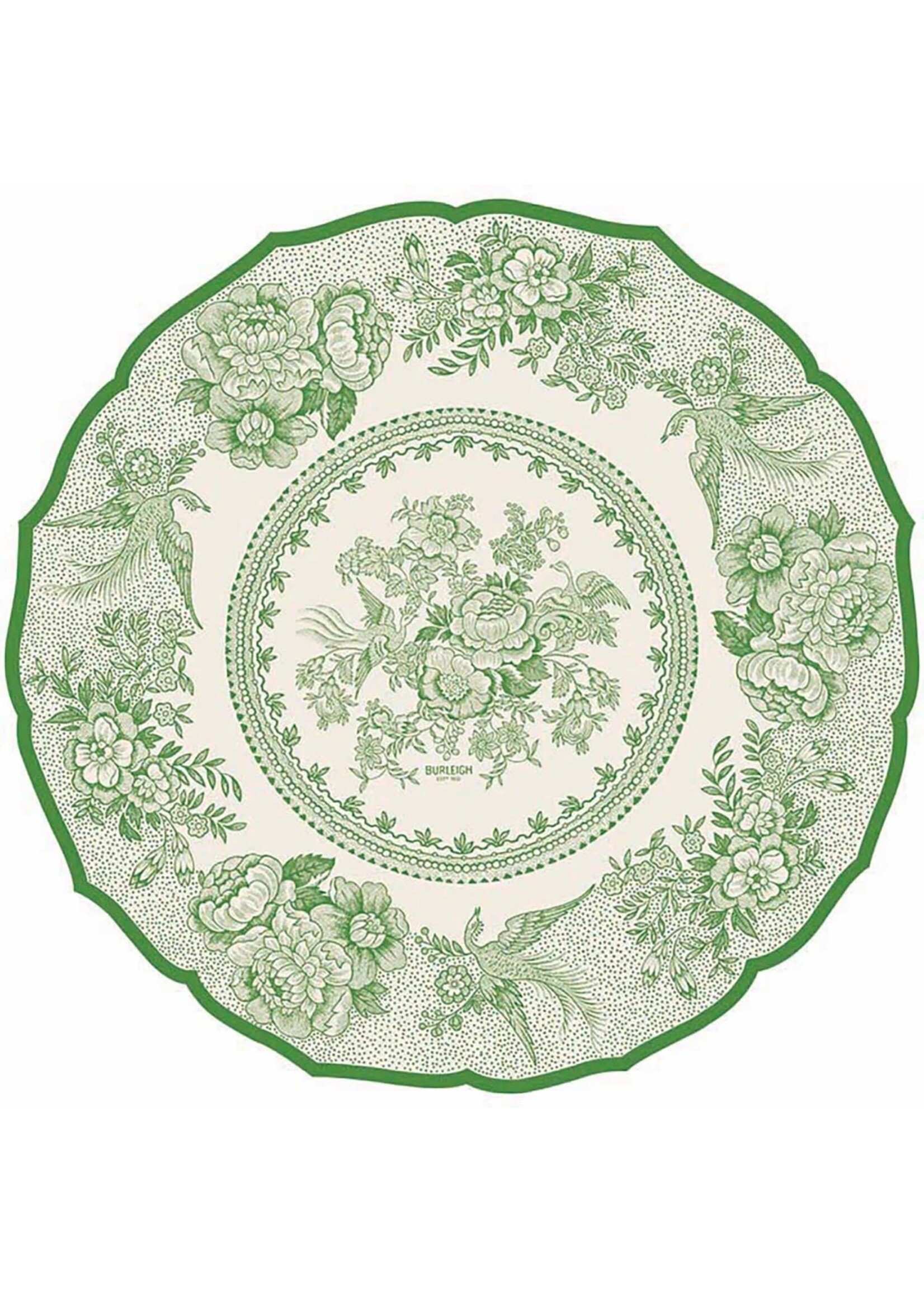 Hester & Cook Paper Placemats - Asiatic Pheasants Green (12 sheets)