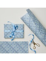 Gift Wrap - Blue Tiles (3 sheets)
