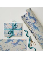 Gift Wrap - Blue Marble (3 sheets)