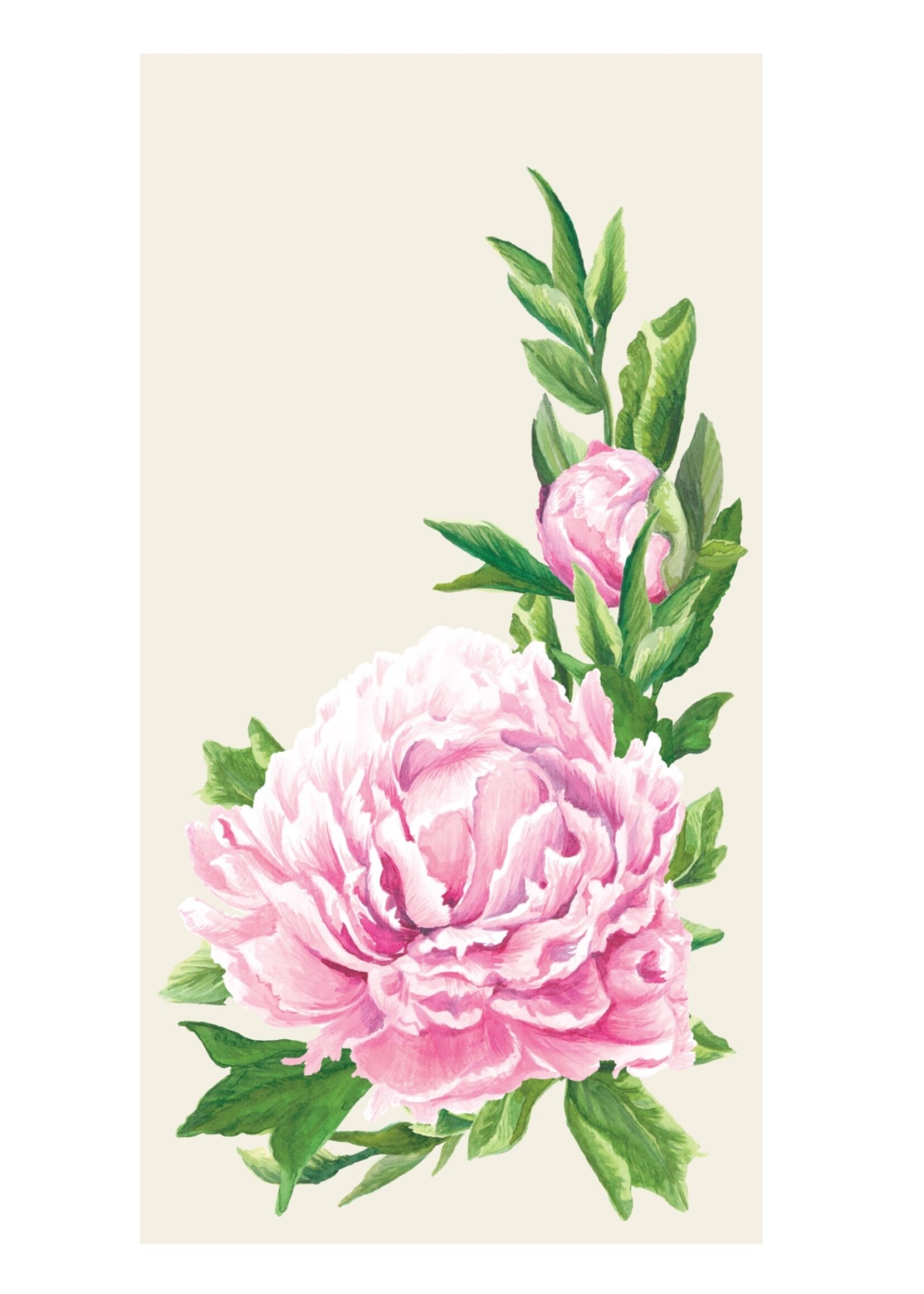 Hester & Cook Paper Guest Napkins - Peony (pack of 16)