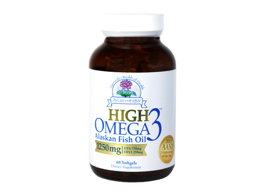 Ayush High Omega-3 Fish Oil, 60 softgels