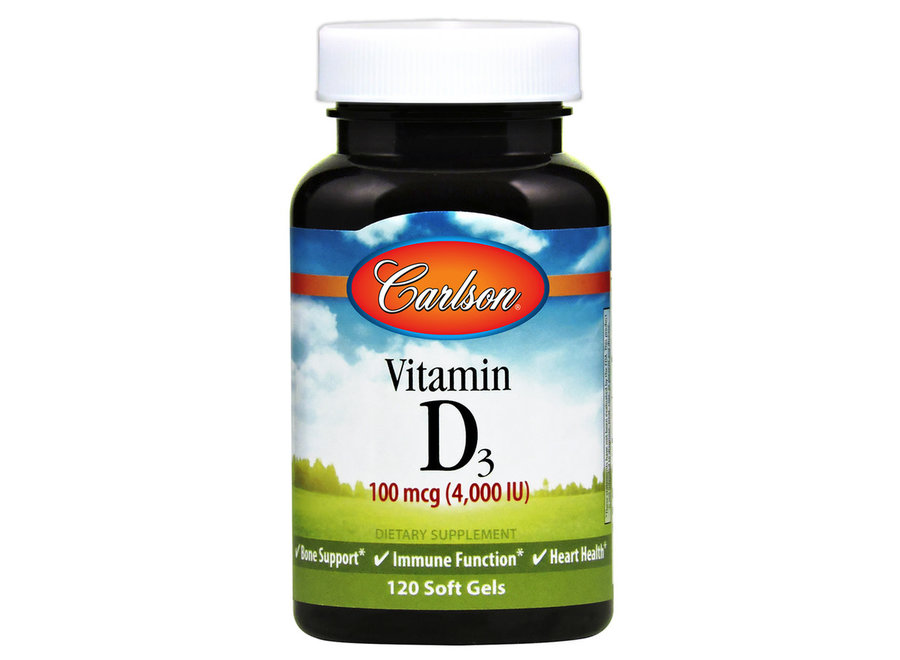 CARLSON Vitamin D 4000 IU 120 Softgels