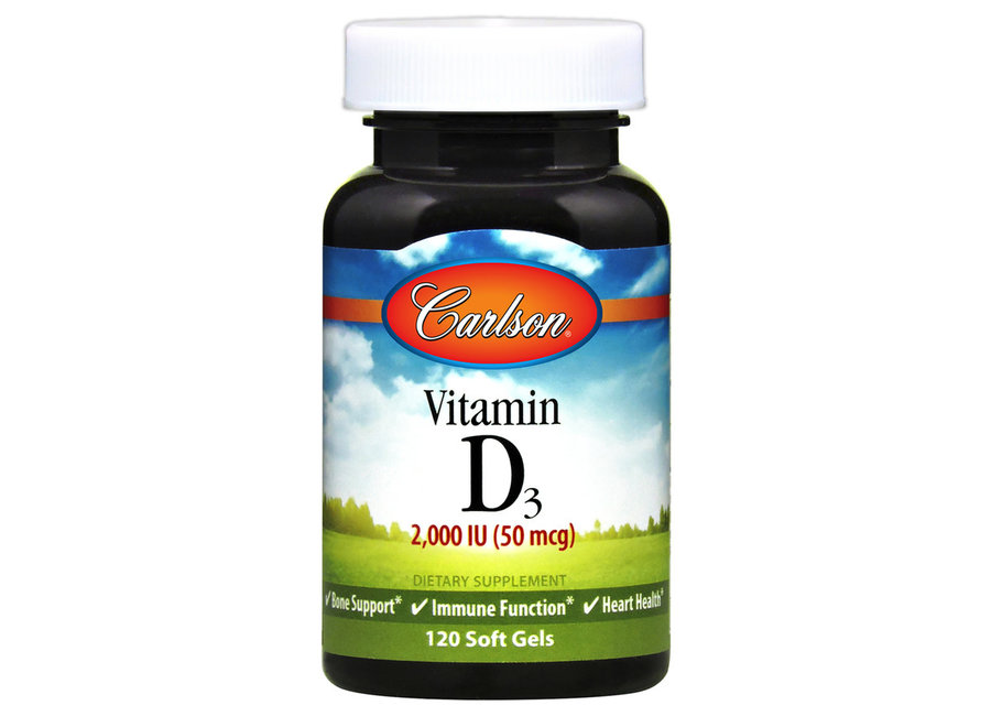 CARLSON Vitamin D 2000 IU 120 Softgels