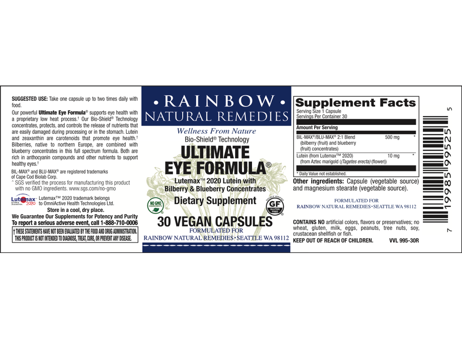 Rainbow Ultimate Eye Formula® Vegan Caps 30