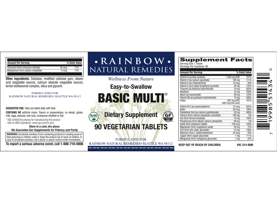 Rainbow Basic Multi® Veg Tabs 90