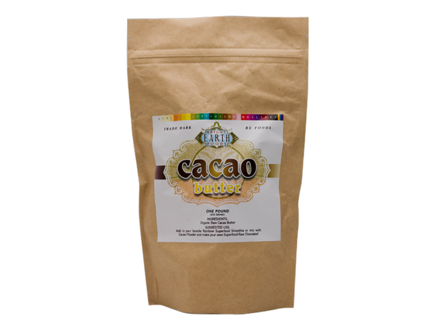 Bright Earth Foods - Raw Cacao Butter, Criolla Arriba (Ecuador) 8oz
