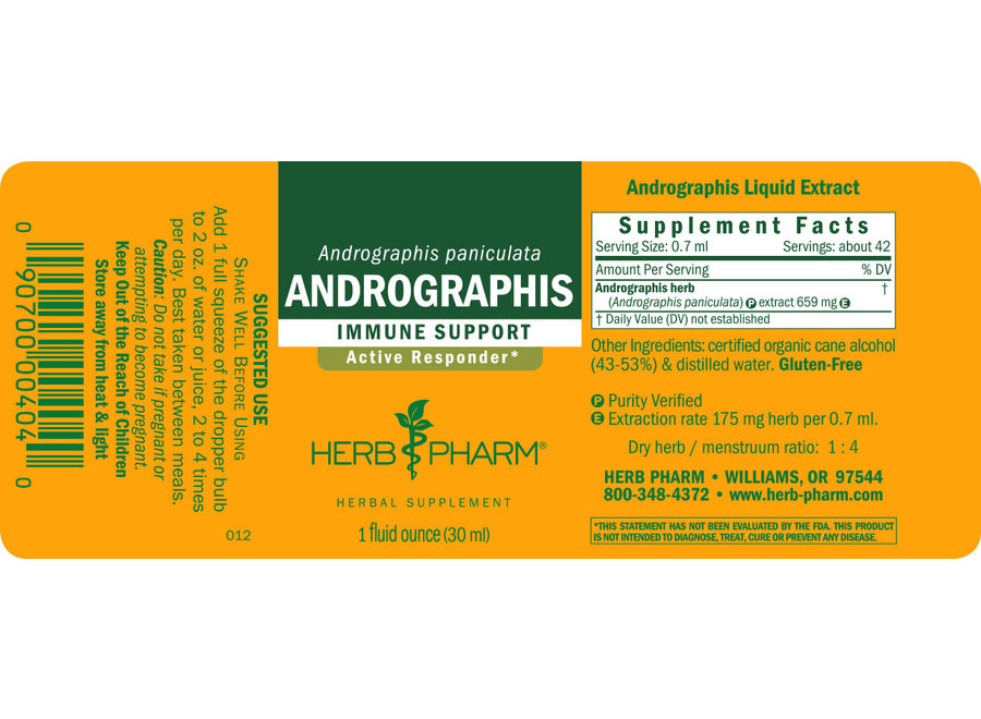 HERB PHARM ANDROGRAPHIS EXTRACT 1 oz
