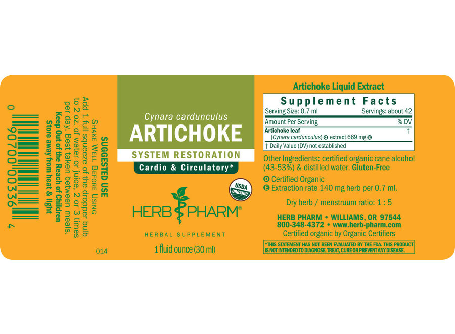 Herb Pharm ARTICHOKE EXTRACT 1 oz.