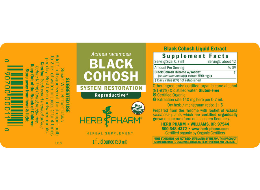 Herb Pharm BLACK COHOSH EXTRACT 1 oz