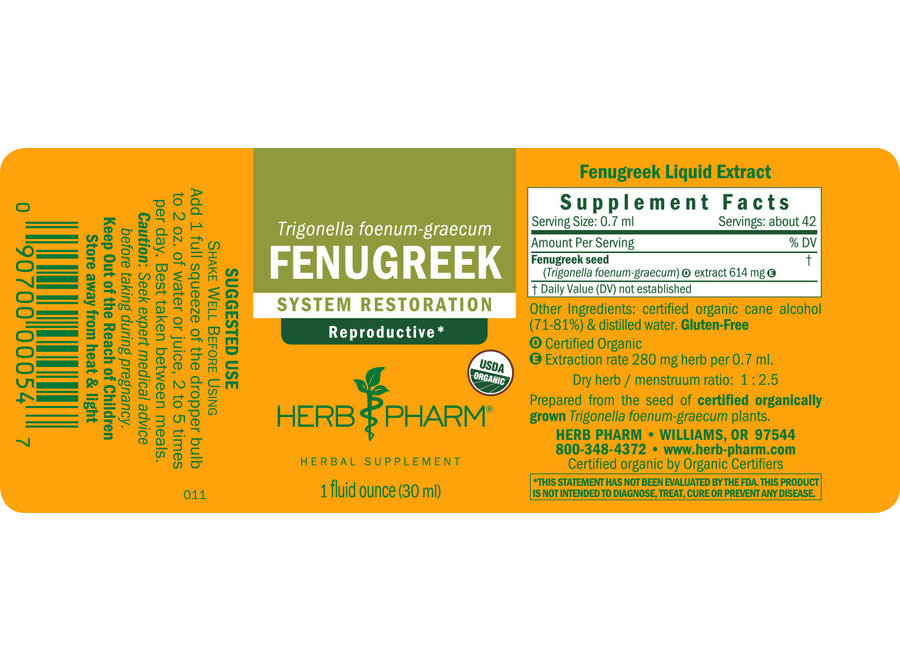 Herb Pharm FENUGREEK EXTRACT 1 oz.