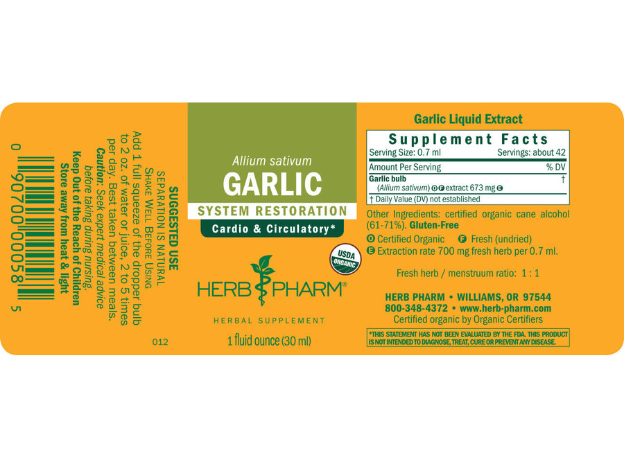 Herb Pharm GARLIC EXTRACT 1 oz