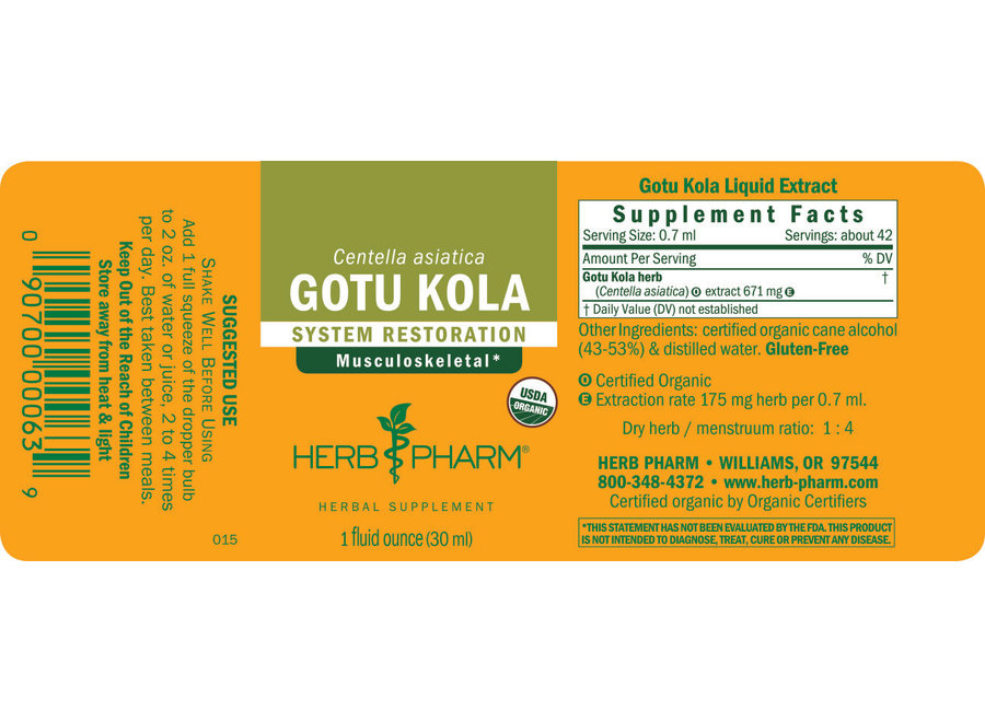 Herb Pharm GOTU KOLA EXTRACT 1 oz