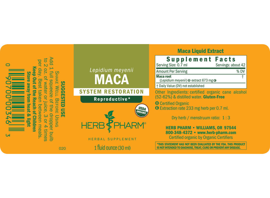 Herb Pharm MACA EXTRACT 1 oz.