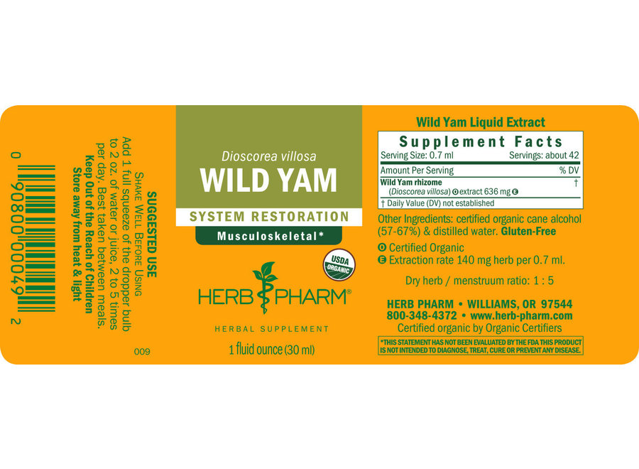 Herb Parm WILD YAM EXTRACT 1 oz