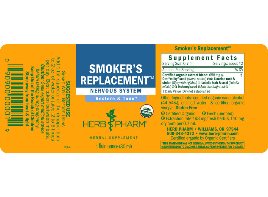 Herb Pharm SMOKER'S REPLACEMENT 1 oz
