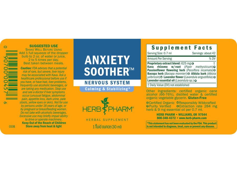 Herb Pharm ANXIETY SOOTHER 1 oz