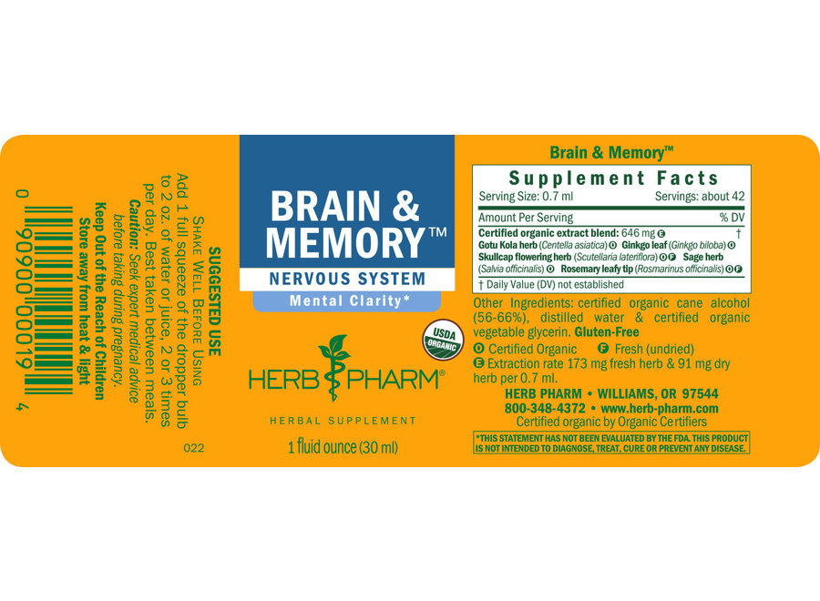 Herb Pharm BRAIN & MEMORY  1 oz